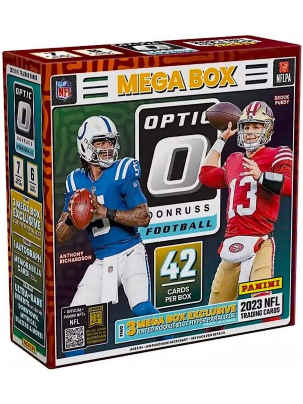 2023 Football Mega Box - Donruss Optic with Blue Hyper Prizms (42 Cards)